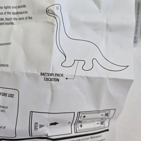 Fao Schwarz 12" Glow Brights LED with Sound Apatosaurus Dinosaur Toy Plush - Picture 9 of 11